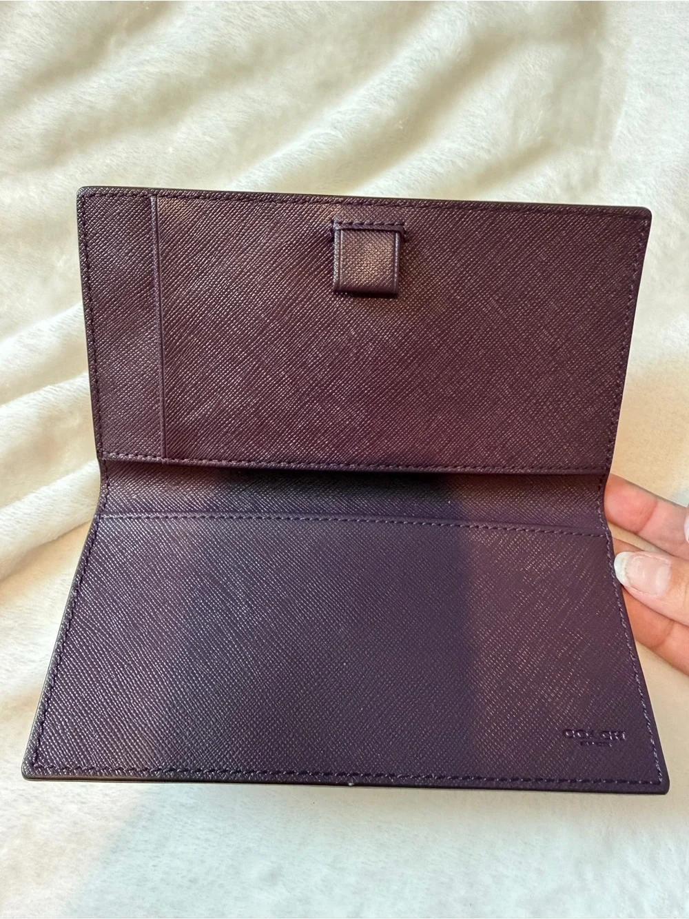 Vintage Coach Women's Leather Turnlock Wallet - Plum